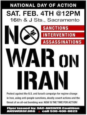 Nor War on Iran flyer